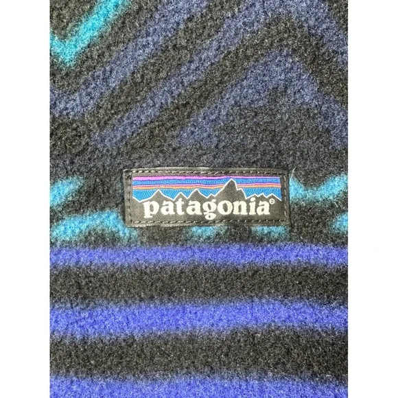 Patagonia Women's Synchilla Fleece Poncho Cape Aztec Full Zip Hooded Size M/L - Picture 4 of 9